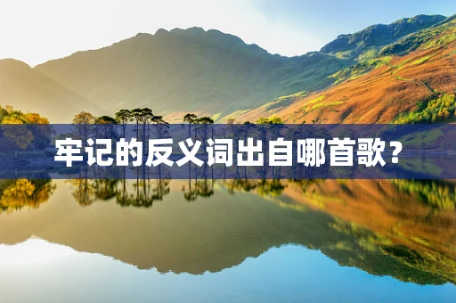 牢记的反义词出自哪首歌？