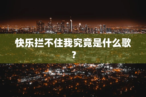 快乐拦不住我究竟是什么歌？