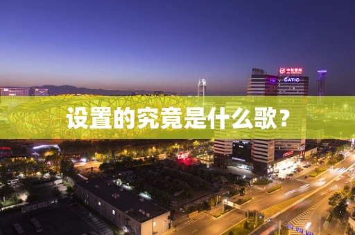 设置的究竟是什么歌？