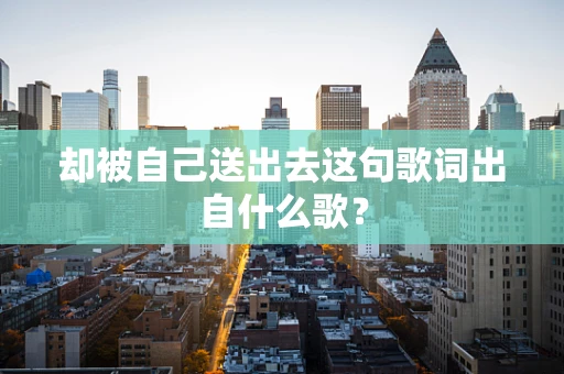却被自己送出去这句歌词出自什么歌？
