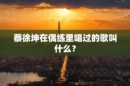 蔡徐坤在偶练里唱过的歌叫什么？