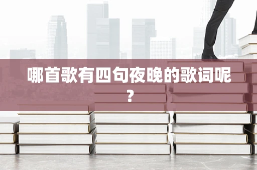 哪首歌有四句夜晚的歌词呢？