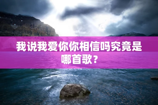 我说我爱你你相信吗究竟是哪首歌？