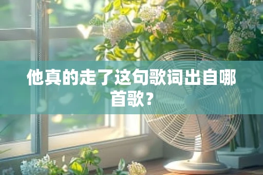 他真的走了这句歌词出自哪首歌？