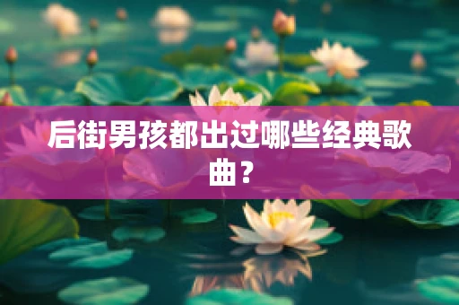 后街男孩都出过哪些经典歌曲？