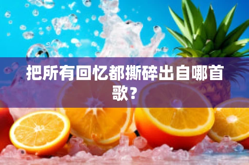 把所有回忆都撕碎出自哪首歌？