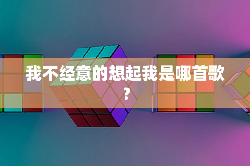 我不经意的想起我是哪首歌？
