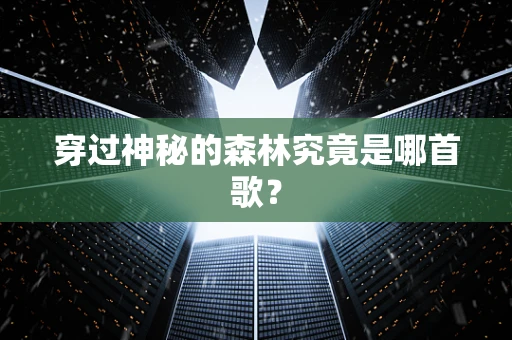 穿过神秘的森林究竟是哪首歌？