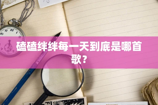 磕磕绊绊每一天到底是哪首歌？