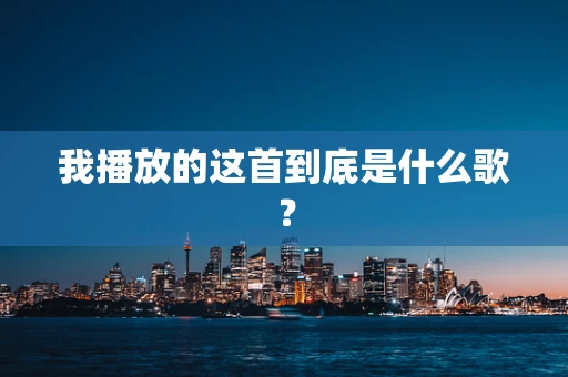 我播放的这首到底是什么歌？