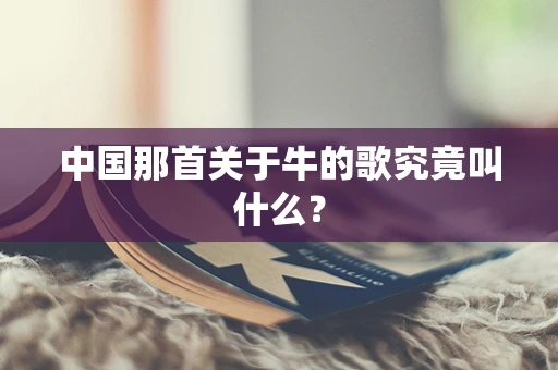 中国那首关于牛的歌究竟叫什么？