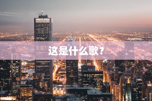 这是什么歌？