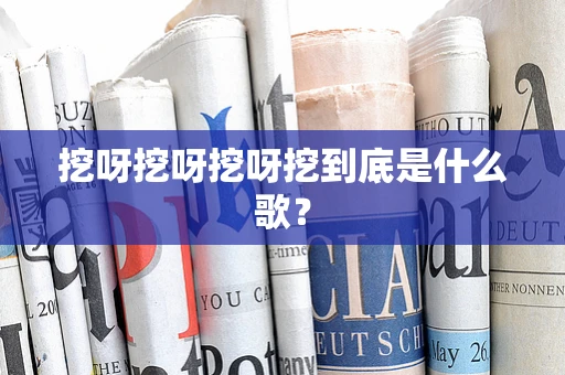 挖呀挖呀挖呀挖到底是什么歌？