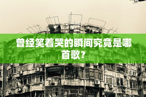 曾经笑着哭的瞬间究竟是哪首歌？