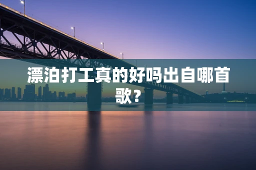 漂泊打工真的好吗出自哪首歌？