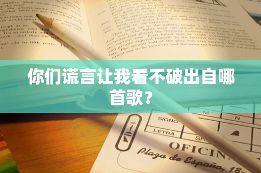 你们谎言让我看不破出自哪首歌？