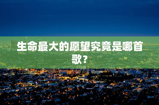 生命最大的愿望究竟是哪首歌？