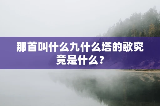那首叫什么九什么塔的歌究竟是什么？