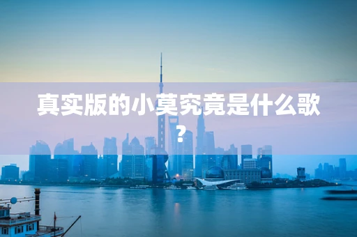 真实版的小莫究竟是什么歌？