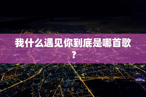我什么遇见你到底是哪首歌？