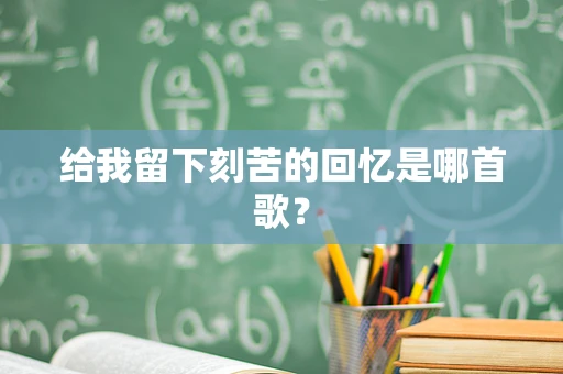 给我留下刻苦的回忆是哪首歌？