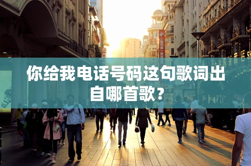 你给我电话号码这句歌词出自哪首歌？