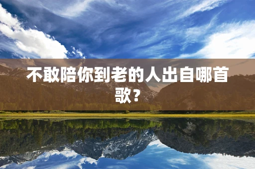 不敢陪你到老的人出自哪首歌？