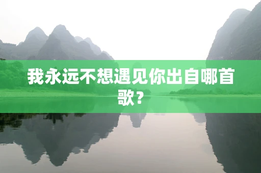 我永远不想遇见你出自哪首歌？