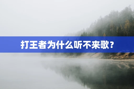 打王者为什么听不来歌？