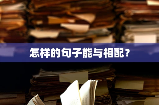 怎样的句子能与相配？