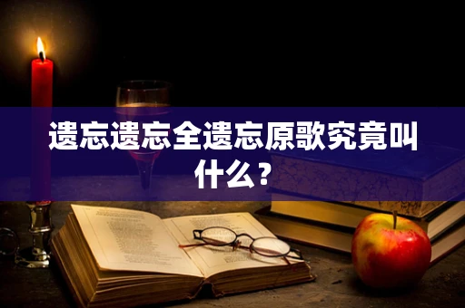 遗忘遗忘全遗忘原歌究竟叫什么？