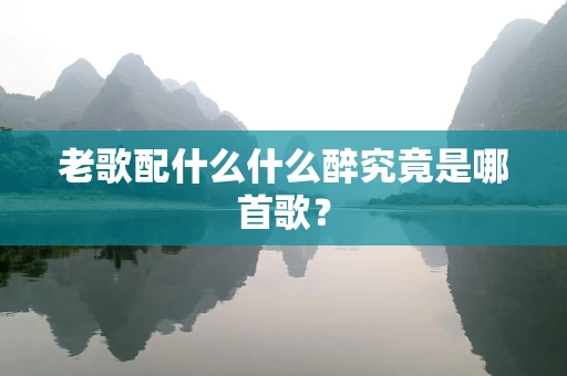 老歌配什么什么醉究竟是哪首歌？
