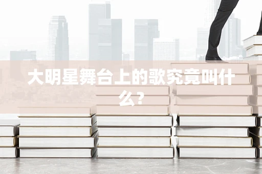 大明星舞台上的歌究竟叫什么？