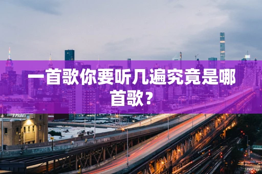 一首歌你要听几遍究竟是哪首歌？
